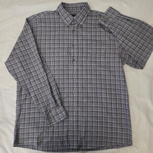 Jos. A. Bank Purple and Black Casual Button Down Shirt